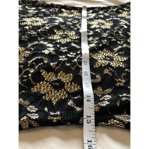 Boston Proper Embellished Cowl Neck Lace Top XS Floral Sheer Sleeves Old Money - Picture 7 of 8